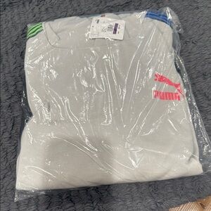 Puma Light Gray Sweatshirt with Vibrant Pink Logo